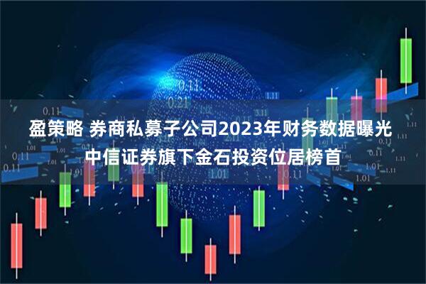 盈策略 券商私募子公司2023年财务数据曝光 中信证券旗下金石投资位居榜首