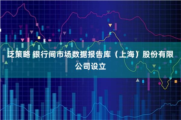泛策略 银行间市场数据报告库（上海）股份有限公司设立
